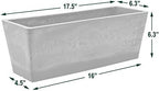PSW Pot Collection [17.5 inch] Plastic/Stone/Wood Composite Window Box Rectangular Planter – No Drainage Hole (Drillable), Indoor/Outdoor Pot for Flowers and Vegetables, Cement Color - Image 5
