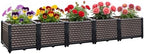 Large Planters for Outdoor Plants 14" Tall Planter Box, 78.7"L x 15.7"W by TooCust