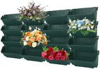 16 Pack Vertical Garden Planter,13 inch Wall Mounted Planter for Patio Indoor Outdoor Decor, Garden Self Watering Pot Balcony Plant Vegetable Fruit Herb Hanging Pocket Holder Flowerpot (Army Green) - Image 6