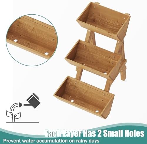 Small Raised Garden Bed, 3 Tier Vertical Garden Planter for Indoor & Outdoor, Raised Planter Box with Legs - Image 4