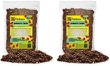 GARDENERA Barbados Cherry Plant Potting Soil - Experience Tangy Fruits and Vibrant Growth with Professional Grade Mix - 10 Quart by Gardenera