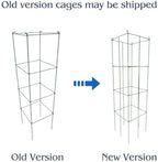 46" Height 12" Width 2PCS Green Square Folding Tomato Cage,Plant Support Stake Tower - Image 2