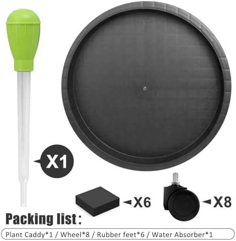 1 PCS 23 Inch Extra Large Plant Caddy with Wheels,Heavy Duty Wheeled Stand - Image 3