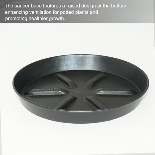 NIMYAU Plant Saucer 17 Inch 2 Pack, Raised Center for Optimal Drainage Plant Saucers, Durable Plastic Drip Tray for Large Indoor & Outdoor Plants - Image 3