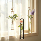 METALLIXITY Hanging Clear Glass Hydroponic Plant Propagation Tube Vase 2Pcs - Image 6