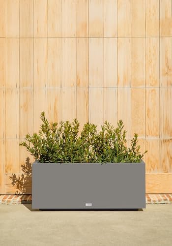 Veradek Block Series Long Box Planter - Rectangular Outdoor Planter - Image 4