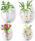 DoubleFill 4 Pcs Wall Fish Tank wall Aquarium Hanging Fish Bowls 9in 6in Acrylic Fish Bubble Ecosphere Decor Fish Bubble Hanging Fish Bowl Clear Vase Flower Plant Pot by DoubleFill