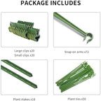 Tomato Cage 5ft 6-Pack Large Tall Tomato Cages Tomato Stakes Plants Supports Garden Stakes,40 Clips and Plant Ties Include, Green - Image 6