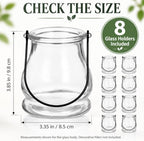 Cabilock 8-Piece Hanging Glass Terrariums for Air Plants and Tea Lights - Image 2