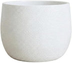 Olly & Rose Barcelona Barcelona Ceramic Plant Pot Large 25cm - White Flower Pots - Indoor & Outdoor Planters - Matt White by OllyRoseEngland