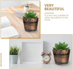 Beaupretty 3pcs Retro Wooden Succulent Planters for Balcony Garden Decor - Image 7