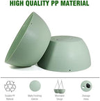 WSMKSZ 13 inch Large Hanging Planters Plant Pots for Outdoor Indoor Plants with Drainage Holes and Chain, 2 Pack Round Hanging Flower Pots for Garden Home Porch Decor, Green - Image 3