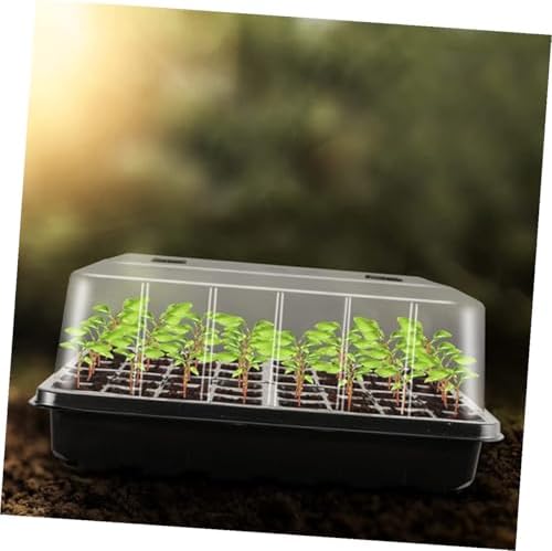 Toddmomy Seedling Tray with Plant Humidity Dome Thick Plastic Nursery Starter Tray for Seed Germination and Leaf Cutting with High Cover for Indoor Garden Propagation - Image 5