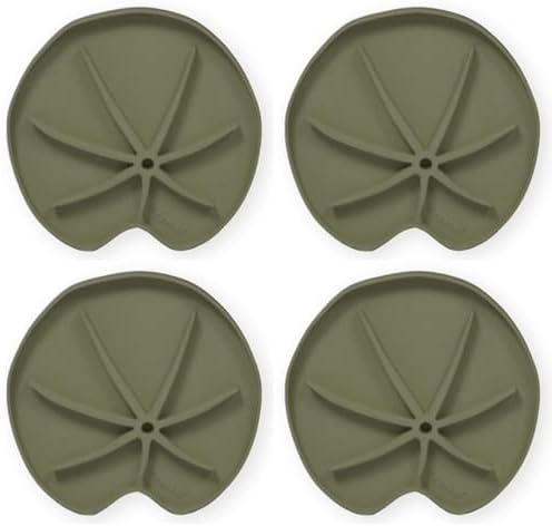 Treleaf Lili Sausr™ – 6" Lily Pad Shaped Plant Saucer & Drip Tray (Set of 4) – Decorative Humidity Tray & Spill Catcher for Indoor Houseplants – 3D Printed Eco-Friendly Design - Green by TRELEAF