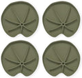 Treleaf Lili Sausr™ – 6" Lily Pad Shaped Plant Saucer & Drip Tray (Set of 4) – Decorative Humidity Tray & Spill Catcher for Indoor Houseplants – 3D Printed Eco-Friendly Design - Green by TRELEAF