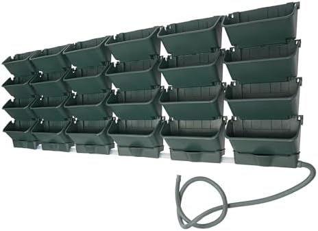 Wall Planters 24 Pack Vertical Garden Planter with Self Watering Army Green - Image 7