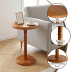 LAPTAIN JOLLYMER Round Drink Table Solid Wood Small Side Table - Image 5