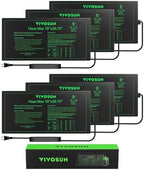 VIVOSUN 6-Pack 10" x 20.75" Durable Waterproof Seedling Heat Mat by VIVOSUN
