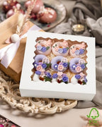 Bakepacker Auto-pop Up Pie Boxes with Window 8x8x2.5 inches 55pcs White - Image 6