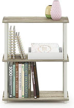Furinno TURN-N-TUBE Storage Shelves, 3-Tier Book Shelf, Corner Shelf, Toolless Open Shelves, for Organization and Storage, Living Room, Garage, Home Office, Sonoma Oak - Image 3