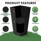 2PCS 30" Tall Planters Large Square Planter with Inner Tray,Outdoor Modern - Image 3
