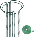 HiGift 4 Pack Height Adjustable Metal Plant Support (36" H or 24" H or 12" H), Heavy Duty Peony Cages and Supports, Half Round Tall Plant Support Ring for Outdoor Indoor Plant Hydrangea Flower by HiGift