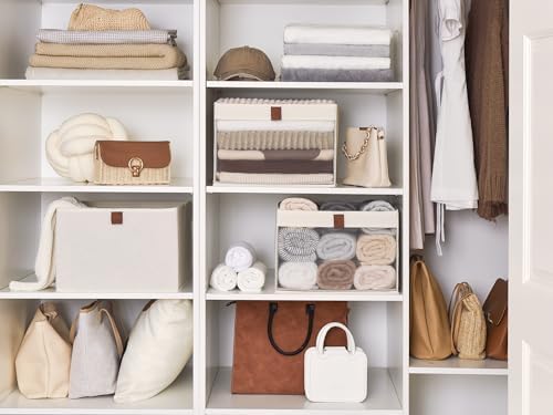 StorageWorks Closet Organizer Bin with Clear Window, Beige, 14.5x14.5x10.25 - Image 4