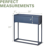 Cocoyard Elevated Metal Planter Boxes - 28 Inch Durable Raised Garden Bed with Legs for Herbs and Flowers - Perfect for Outdoor Plants, Patio, Balcony & Sunroom (Navy, 28" H - 2 Pack) - Image 3