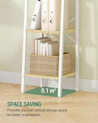 Hzuaneri Ladder Shelf, Bookshelf, Freestanding Corner Storage Shelf - Image 5