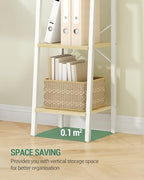 Hzuaneri Ladder Shelf, Bookshelf, Freestanding Corner Storage Shelf - Image 5
