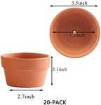 Yishang 3.5 Inch Shallow Terra Cotta pots,Ceramic Clay Planter with Drain Hole for Succulent & Cactus Nursery Planter, DIY Craft Projects, Wedding and Party Favors (Pack of 3) - Image 2