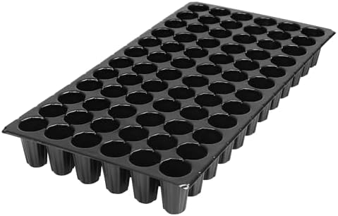 SUNPACK 21" x 11" Heavy Duty 72-Cell Circular Insert Tray, Black, 2.5" (Pack of 10) - Ideal for Greenhouses or Indoor Gardening - Holds Up to 72 Different Seeds - Image 3