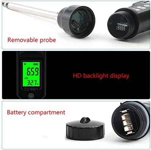 Soil Moisture Tester Meter Salinity Sunlight Plant Flower Acidity Temperature Measure Garden Sensor Test Garden Tool Hygrometer for Cigar-humidor Thermometer Indoor Humidity and Soil - Image 4