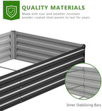 2PCS 7x3x1ft Galvanized Raised Garden Bed,Outdoor Planter Box Metal Patio Kit Planting Bed for Vegetables Flowers Herb,Black - Image 5