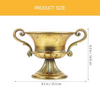 Amosfun 2Pcs Metal Flower Vase Retro Urn Vases 9.25 X 6.29 X 11.41 Inch - Image 2
