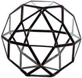 WGV Geometric Planter Terrarium, Width 7" Height 6.7" Clear Glass Black Frame DIY Succulent air Plant Miniature Fairy Garden Windowsill Tabletop Decor, Globe Ball 1 Piece by WGVInternational-OpusGlassware