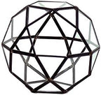 WGV Geometric Planter Terrarium, Width 7" Height 6.7" Clear Glass Black Frame DIY Succulent air Plant Miniature Fairy Garden Windowsill Tabletop Decor, Globe Ball 1 Piece by WGVInternational-OpusGlassware