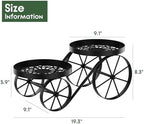 Metal Plant Stand Indoor Outdoor, 2-Tier Flower Pot Holder - Image 3