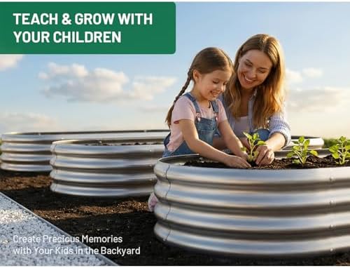 AHEONLAR 2pack 6×3×1ft Raised Garden Bed，Outdoor Galvanized Planter Boxes, Oval Large Metal Raised Garden Beds for Vegetables - Image 3
