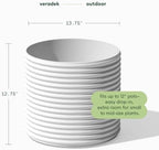 Veradek Mod Series Short Planter - Round Outdoor Planter - Image 2