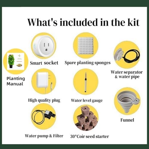 Hydroponic Growing System,Hydroponic Vertical Garden,Indoor Smart hydroponic Vegetable System, 30 Pods,Plant Germination kit with Pump System, Auto Timer, Beginner kit,Gardening Gift - Image 6