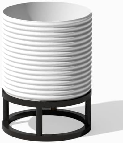 Veradek Mod Series Short Raised Planter - Round Outdoor Planter with Stand by VeradekOutdoor
