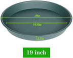 2 Pack of Bird Bath Bowl 19", 2.3" Depth, 18 19 inch Plant Tray Saucer, Plastic Birdbath Bowls Only, Birdbath Dish for The Garden, Large Plant Saucer (19", Green) - Image 2