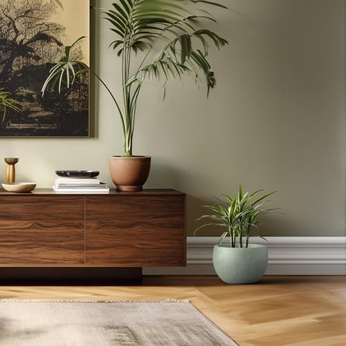 Kante Large Round Bowl Mint Green Concrete Planter 19.9" Dia, Outdoor - Image 6