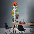 MTB Garden 8 Tier White Metal Plant Stand Indoor Outdoor Flower Pot Display Planter Shelf - Image 3