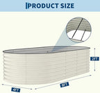 Garvee 2 Pack 8x4x2ft Galvanized Raised Garden Bed, Oval Metal Planter Box - Image 2