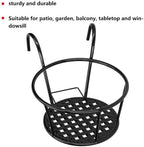 Thickened Iron Hanging Plant Rack European Style Railing Flower Pot Holder for Balcony Windowsill, Hang Plant & Pothos Indoor Storage Shelf(Black) - Image 3