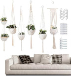 Macrame Plant Hanger - Indoor Macrame Plant Basket Holder | Decorative Planter Hanger | for Outdoor Garden Home Apartment Nursery Living Room Balcony - Image 6