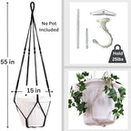 2 Pack Giant XXL Macrame Planter Hanger Large for 15 inch Pot - Image 4