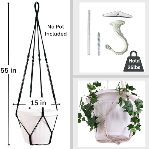 2 Pack Giant XXL Macrame Planter Hanger Large for 15 inch Pot - Image 4